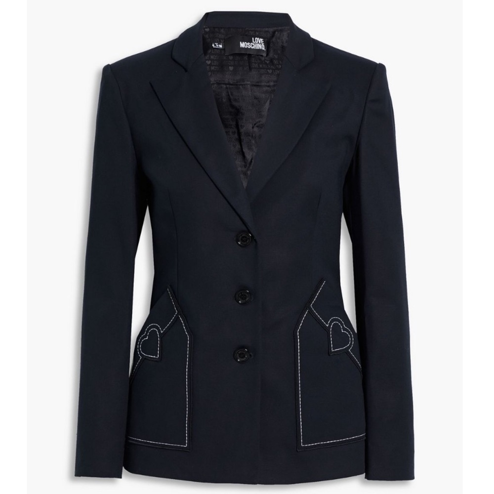 LOVE MOSCHINO
Topstitched cotton-blend blazer
